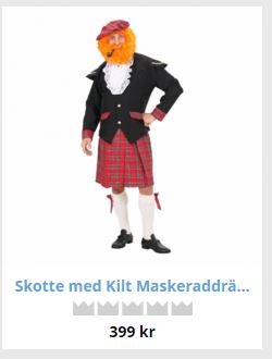 skotsk utklädningskläder med hatt