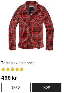 tartanrutig skjorta