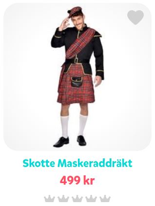 Maskeraddräkt skotsk person