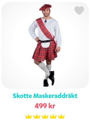 skotte maskeraddräkt